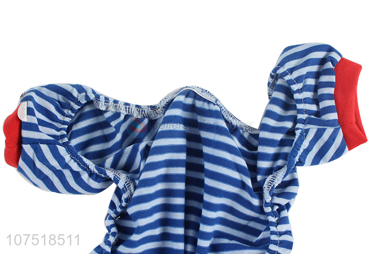 Fashion design dog clothing stripe pattern dog jumpsuit