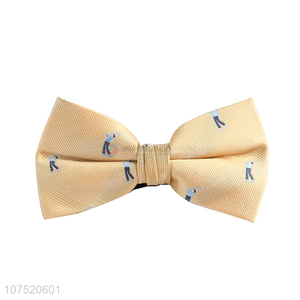 Factory direct sale embroidery polyester men's bow tie