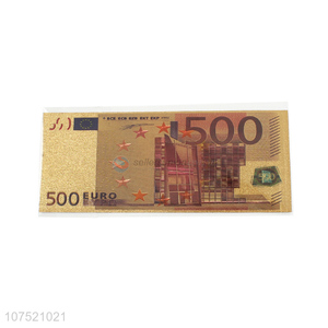 Promotional 500 euros banknote 24k gold foil banknote money