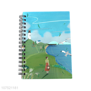 Good quality school office stationery hard cover a6 spiral notebook