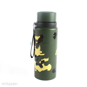 Private label camouflage color stainless steel thermal cup portable water bottle