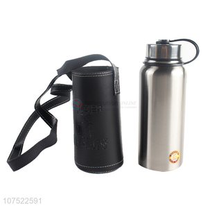 Wholesale stainless steel space bottle thermal cup water bottle with cup sleeve