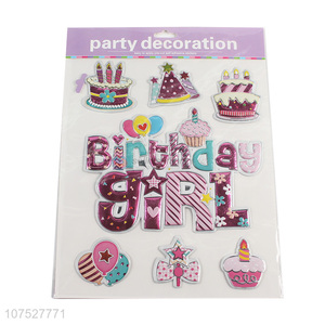 Custom Birthday Party Decoration Stickers Fashion Ornaments