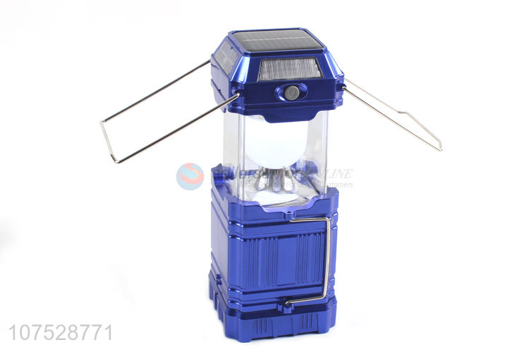 Factory Price Telescopic Lantern Solar Powered Outdoor Camping Light With Hook