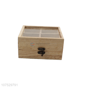 Bottom price 2 tier wooden jewelry packing box with glass window lid