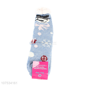 Latest design ladies fuzzy winter floor socks slipper socks