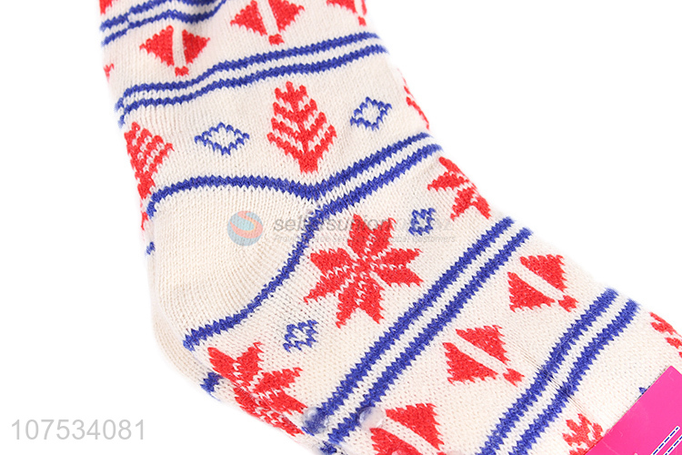 Wholesale ladies home socks fleece lining floor socks