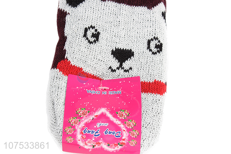 Hot selling women fleece slipper socks cozy floor socks