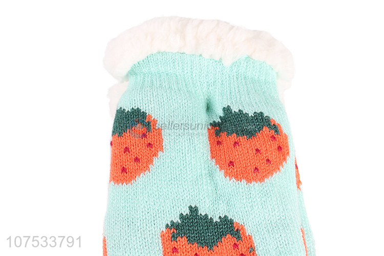 Best selling women indoor slipper socks with plush lining