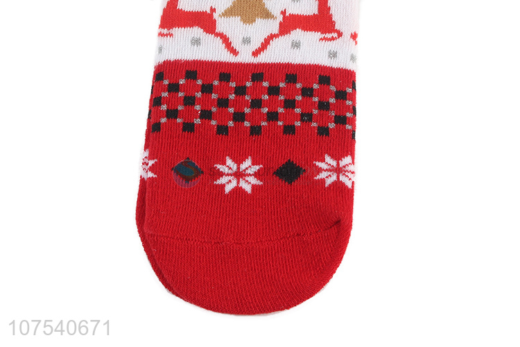 High Quality Christmas Printing Long Socks Ladies Socks