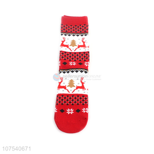 High Quality Christmas Printing Long Socks Ladies Socks