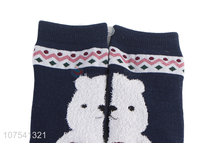 Creative Design Cartoon Bear Ladies Socks Soft Cotton Socks