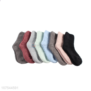 Good Quality Winter Warm Breathable Half Fleece Socks Soft Socks