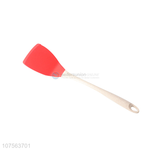 Popular products biodegradable straw handle silicone turner kitchen spatula