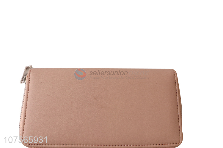 Hot sale women long wallet pu purse with card holder