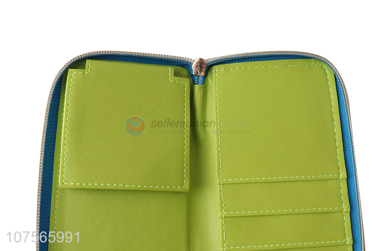 Wholesale women pu leather purse ladies card holder wallet