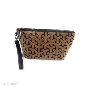 New arrival ladies handbag natural cork makeup bag cosmetic pouch