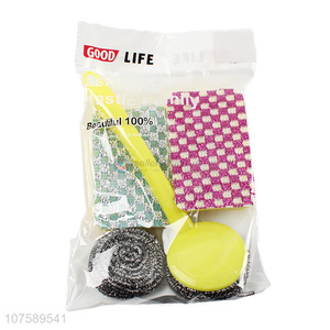 High Quality Scouring Pad With Pot Brush Set