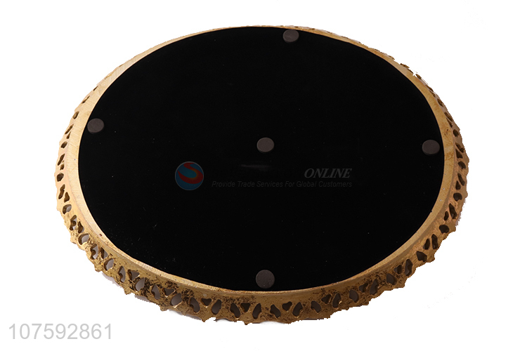 New Selling Promotion Luxury Serving Tray Gold Decorative Resin Mirror Tray