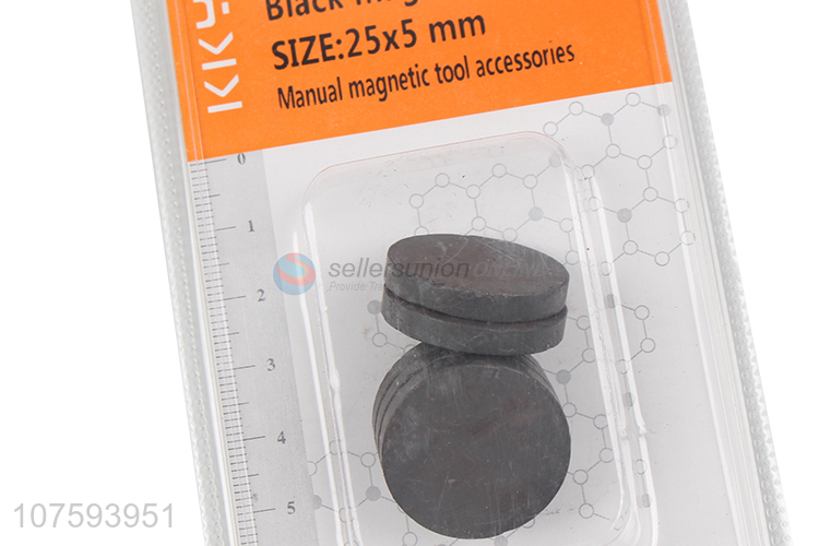 Factory price 25*5mm black round flat magnet disc magnet