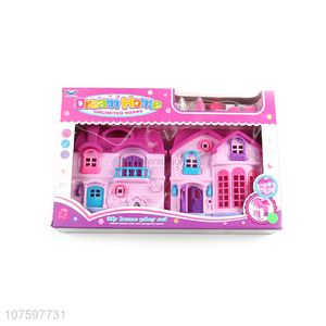 Good quality children furniture toy plastic dream house toy set