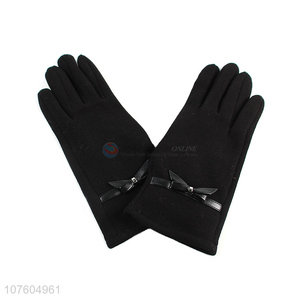 Factory direct sale winter warm fleece lined gloves riding gloves for ladies