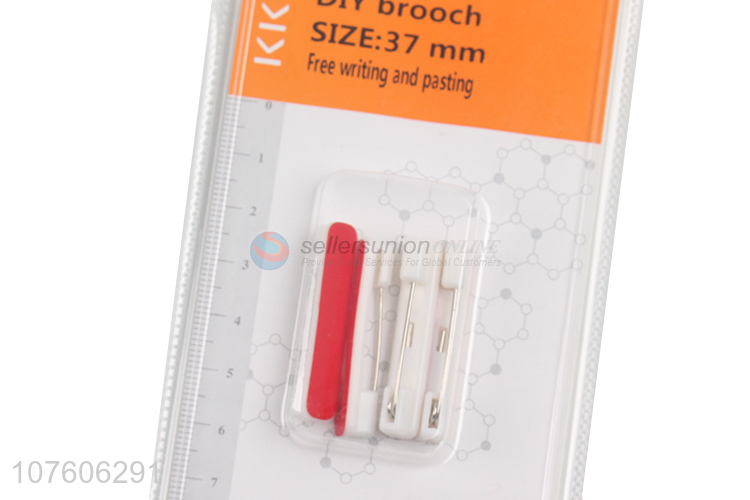 Self-Adhesive Plastic Safety Pin For Work Cards And Badges