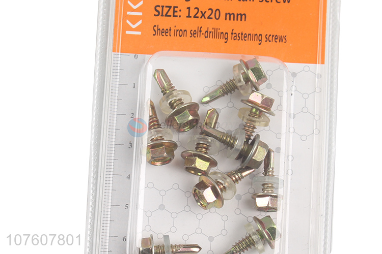 New Arrival Yellow Hexagon Drill Tail Screw With Gasket Set