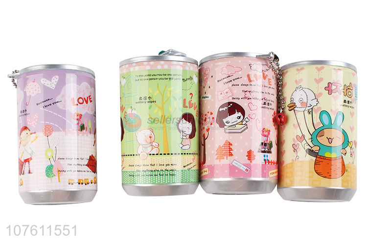 Factory Price Mini Canned Wet Wipes Portable Cleaning Wipes