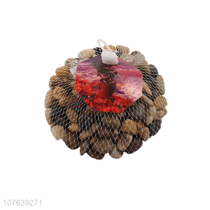 Low Price Ornamental Colorful Pebbles with Net Bag