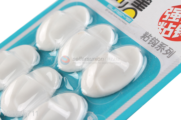 Good Quality 9 Pieces White Sticky Hook Cheap Adhesive Hook