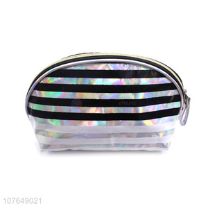 Good Quality Fashion Striped Cosmetic Bag Cheap Pouch Bag