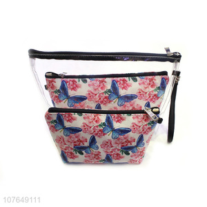 Wholesale Portable Exquisite Printing Makeup Bag Three Pieces Suit