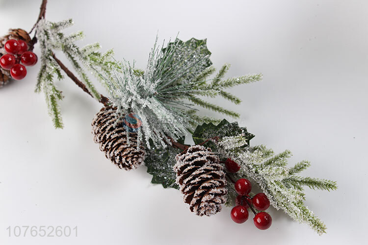 Artificial cedar red fruit decoration Christmas twigs