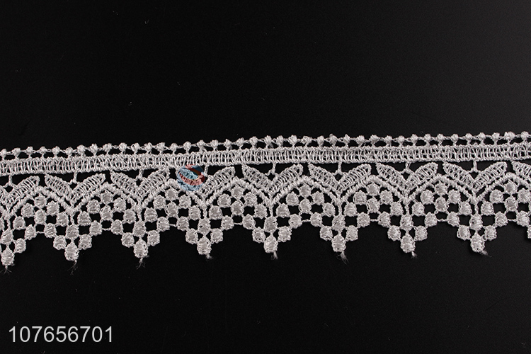 Professional lace manufacturer white floral lace trim for decoration