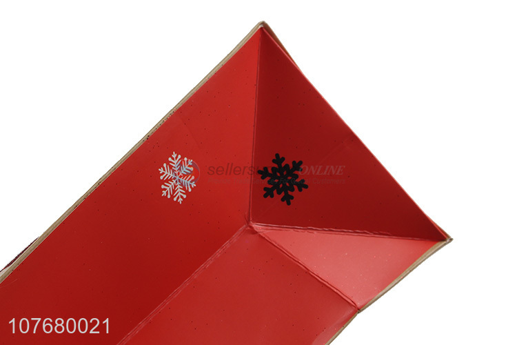 Hot yellow snowflake kraft paper gift packaging gift bag