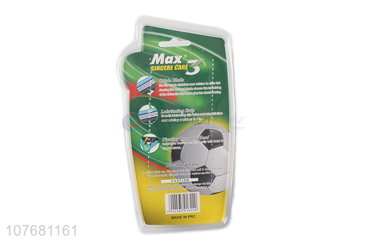 Wholesale safety round pivoting head triple blades razors