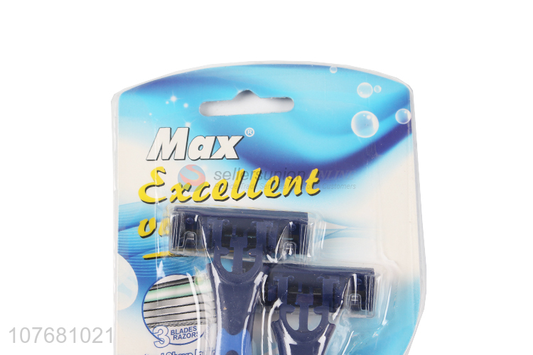 Safety manufacturers face cleaning triple blade razor for men