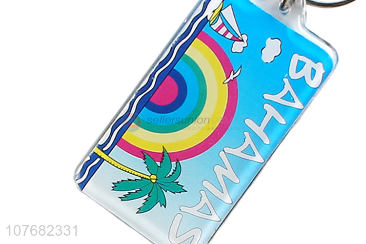 Popular products Bahamas souvenir key chain acrylic keychain