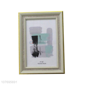 Recent product gold-rimmed plastic picture frame for home decoration