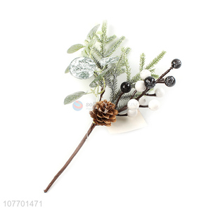 Wholesale popular Xmas decoration Christmas pick with pine cone