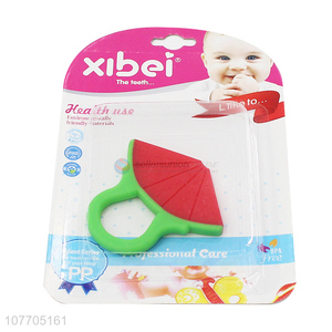 Good sale bpa free watermelon shape baby teether baby chew toy