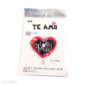 New design 18 inch Spanish Valentine's Day peach heart balloon