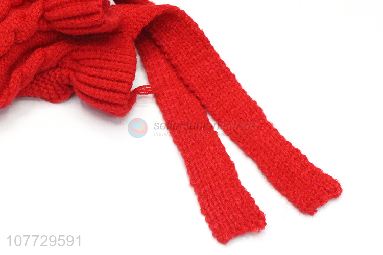 Top seller kids winter hat girls knitted hat princess hat
