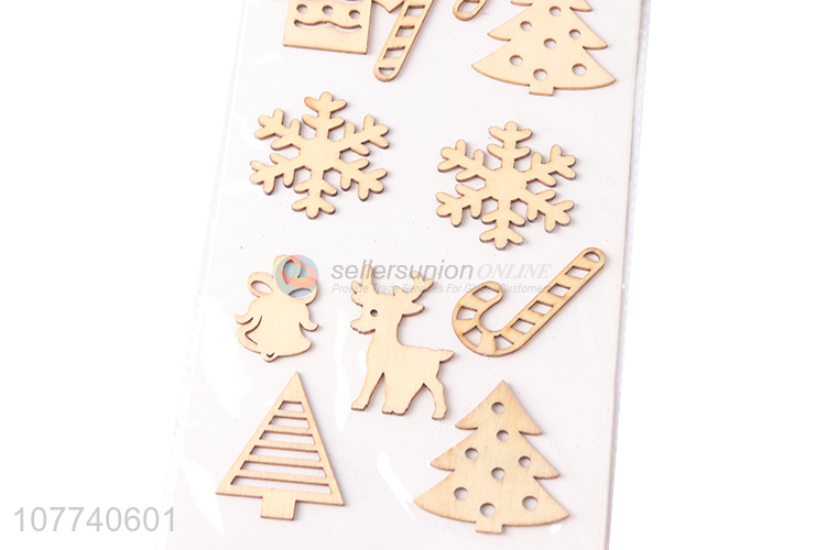 Wholesale christmas home holiday party wooden decoration patch