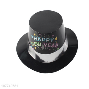 Promotional happy new years party multi color paper hats 