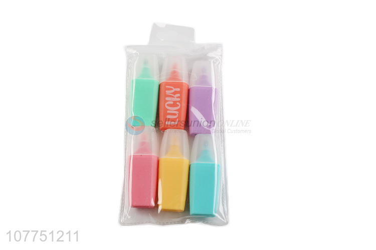 High quality 3 colors highlighter marker set vivid color highlighters