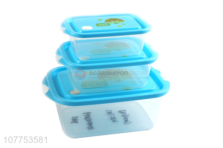 Best Sale 3 Pieces Transparent Plastic Preservation Box Set