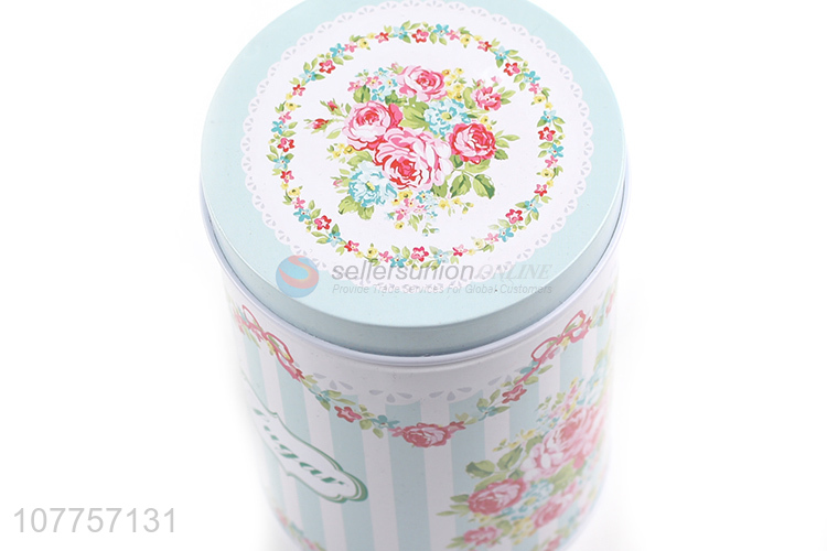 Good Quality Colorful Cylinder Storage Jar Fashion Tin Box