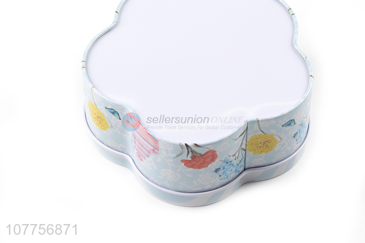 Custom Flower Shape Tin Can Fashion Gift Box Tin Box